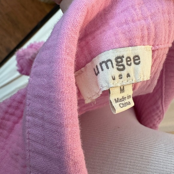 Umgee Pink Ruffled Button Down Mini Dress - Picture 3 of 3
